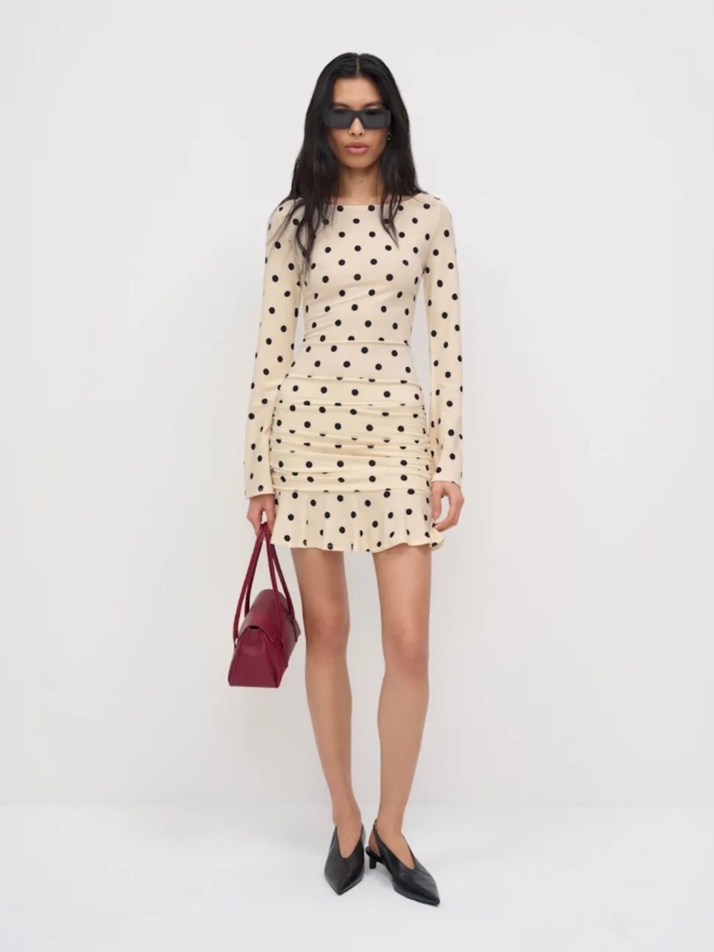 Reformation Brielle Knit Dress Ivory - Size S